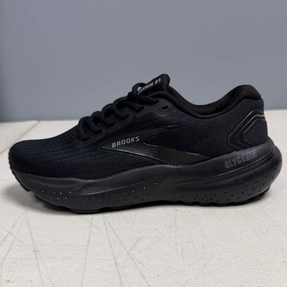 Brooks Women's Glycerin 21 Black Athletic Running Shoes Size 8 Sneakers With Box - Picture 2 of 7